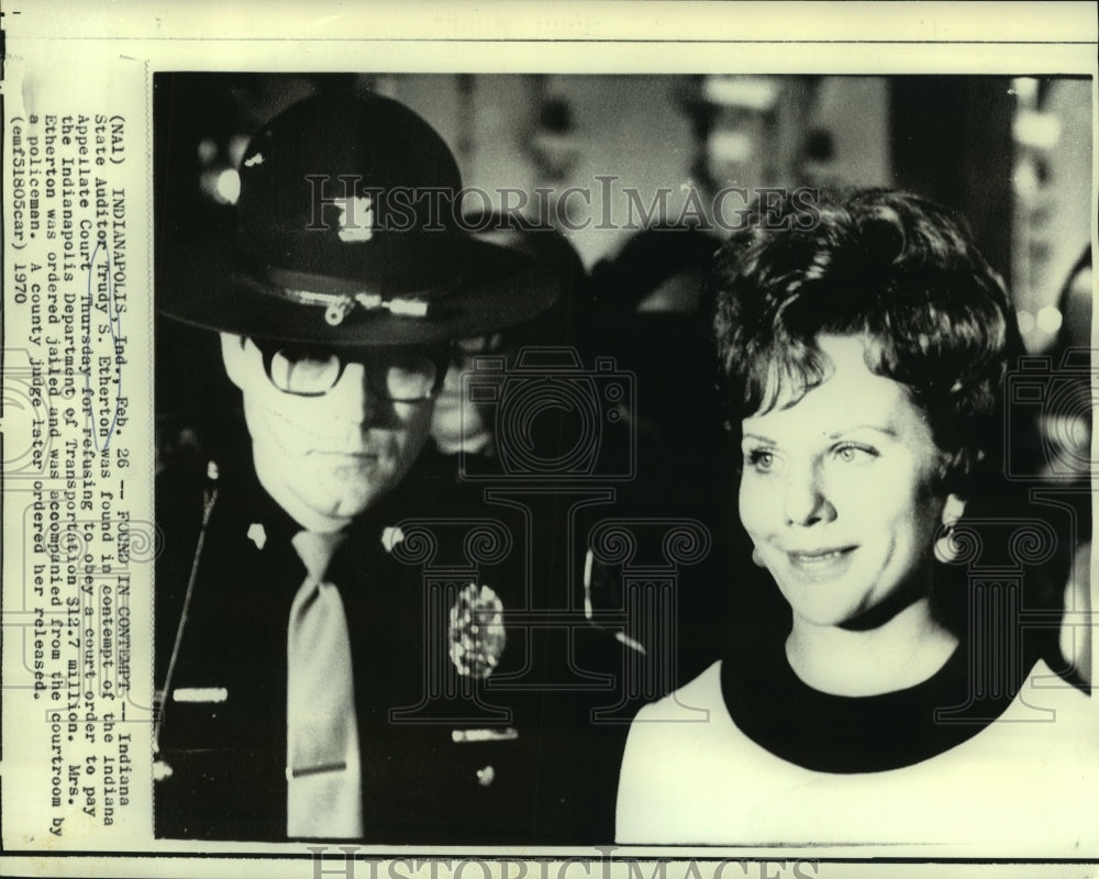 1970 Press Photo State Auditor Etherton found in contempt of Appellate Court