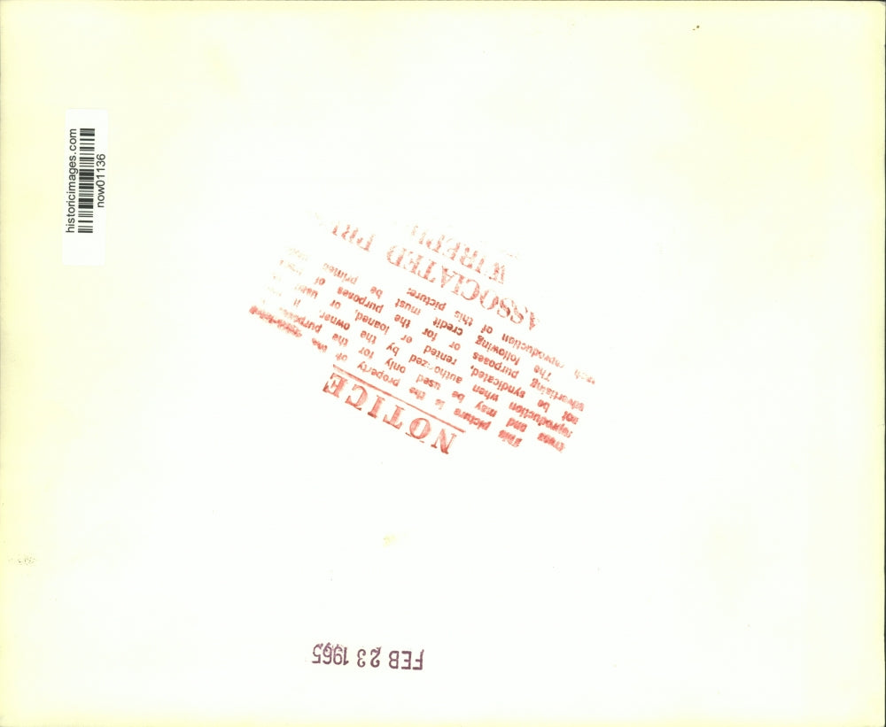 1965 Press Photo Henry Ford II & bride leave London airport for Switzerland