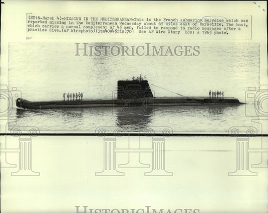 1965 Press Photo File photo of missing Eurydice in the Mediterranean - now01382