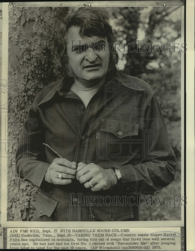 1975 Press Photo Country music singer Narvel Felts just had a No. 1 hit