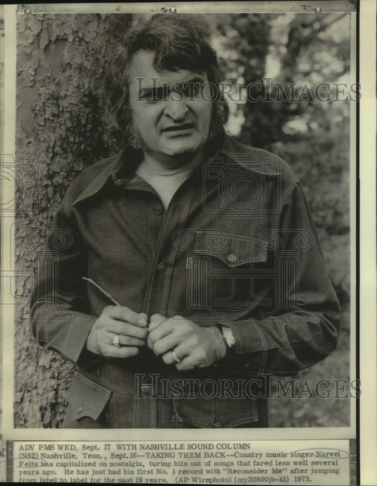 1975 Press Photo Country music singer Narvel Felts just had a No. 1 hit