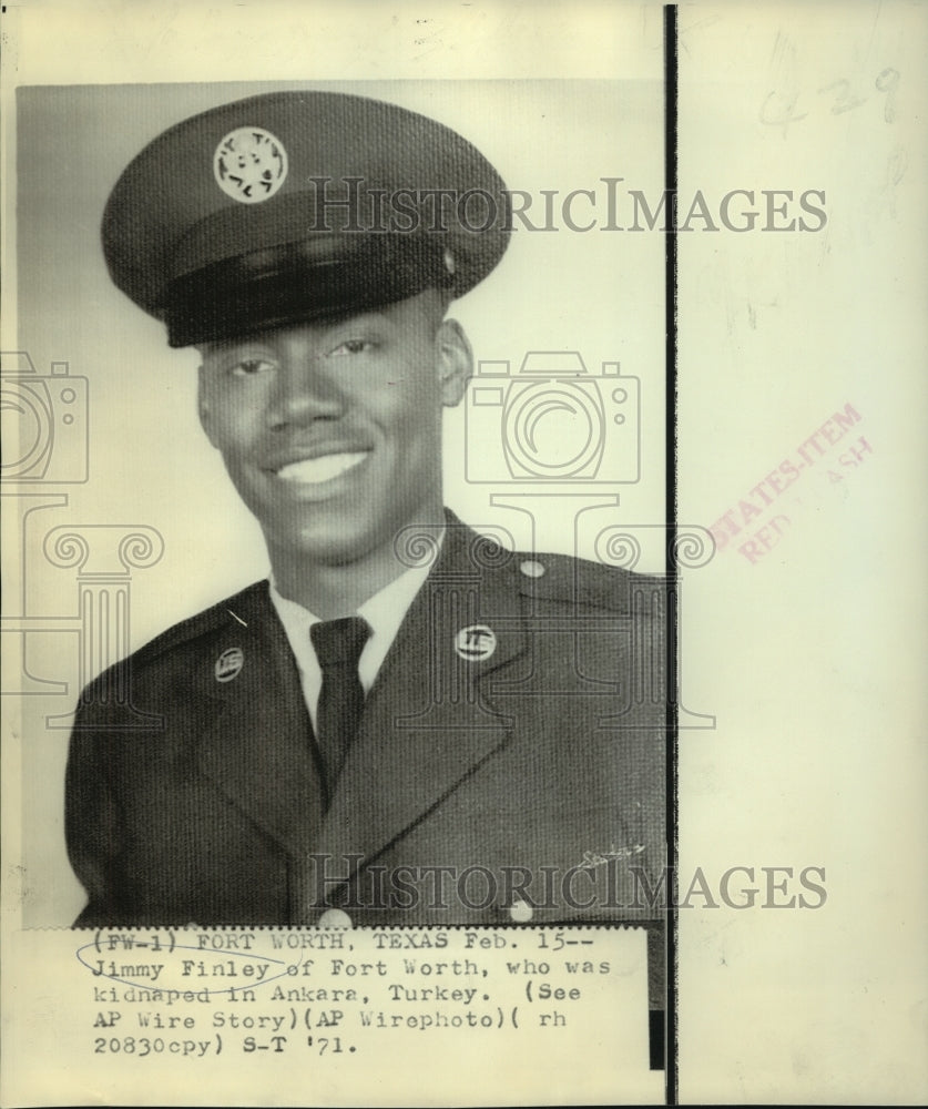 1971 Press Photo Jimmy Finley, Fort Worth, who was kidnapped in Ankara, Turkey