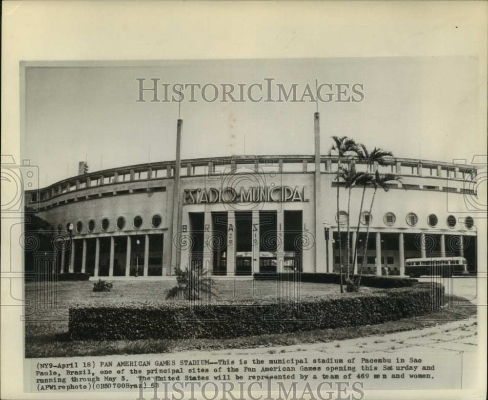 1968 Press Photo Pan American site in Sao Paulo, Brazil - now02218