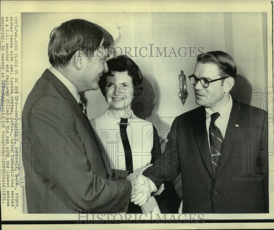 1971 Press Photo Sen. & Mrs. David Gambrell with Sen. Lawton Chiles - now02266