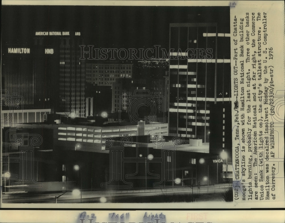 1976 Press Photo The Banks of Chattanooga, Tennessee - now02358
