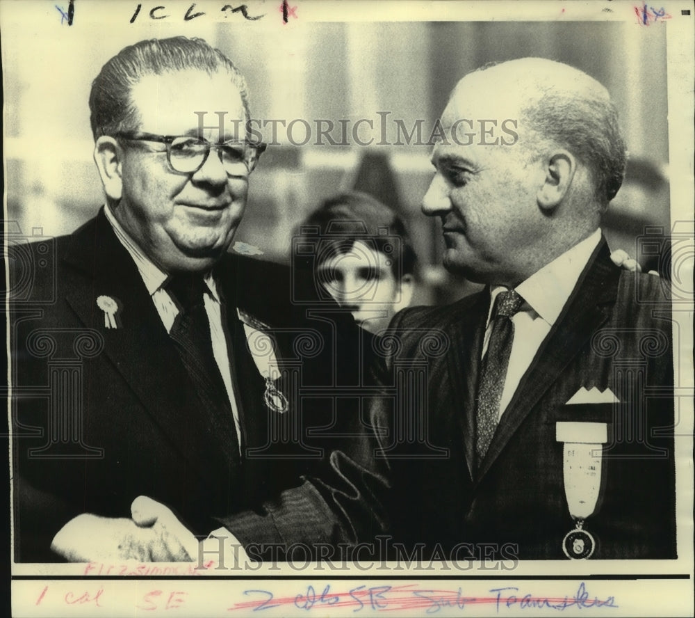 Press Photo Frank Fitzsimmons &amp; Thomas Flynn at Teamsters Convention