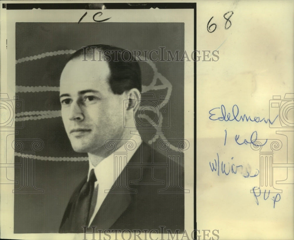 1972 Press Photo Dr. Gerald Edelman shares Nobel Prize for 1972 - now02656