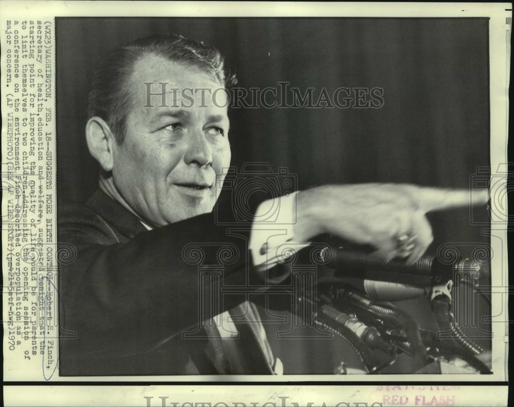 1970 Press Photo Robert H. Finch, Secretary of Health, Education and Welfare.