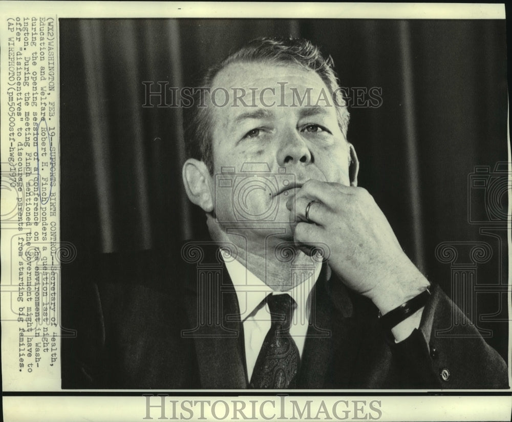 1970 Press Photo Robert H. Finch, Secretary of Health, Education and Welfare.