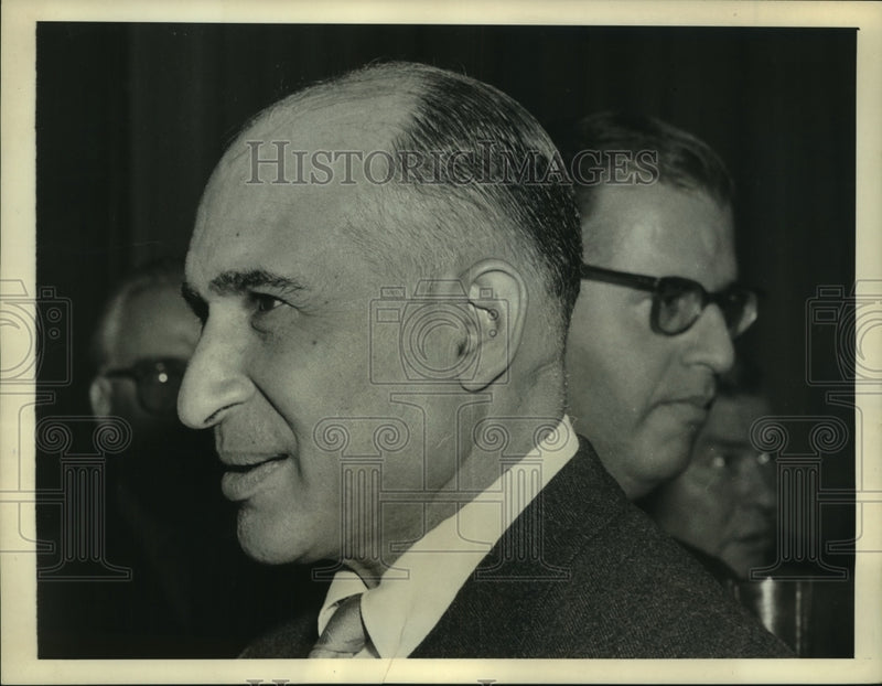 Load image into Gallery viewer, 1957 Press Photo Egypt's Fawzi &amp; Israel's Abba Eban at United Nation's reception
