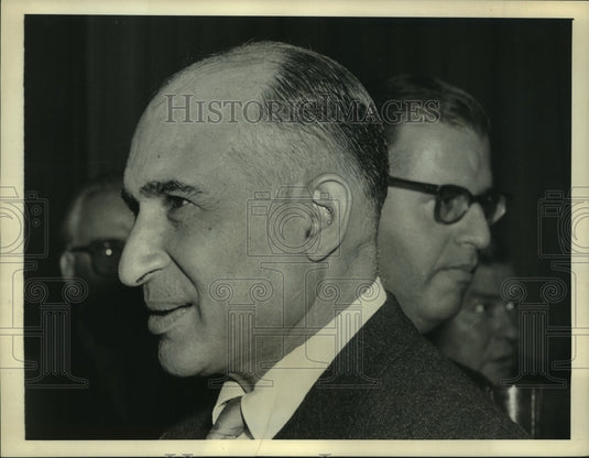 1957 Press Photo Egypt's Fawzi & Israel's Abba Eban at United Nation's reception