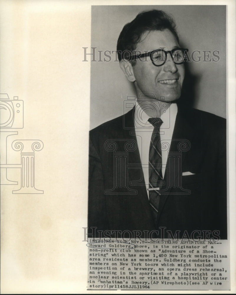 1964 Press Photo Howard Goldberg, originator of &quot;Adventure of a Shoestring.&quot;