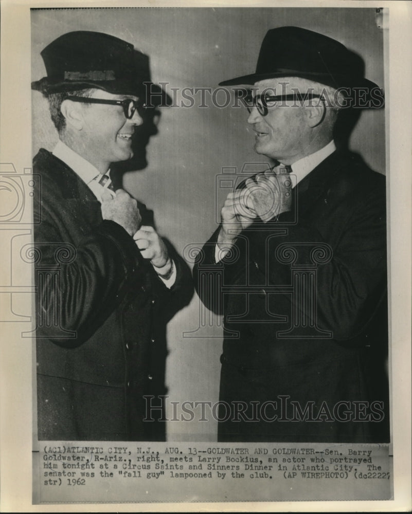 1962 Press Photo Senator Goldwater &amp; Larry Bockius at Dinner-Supper Club in NJ