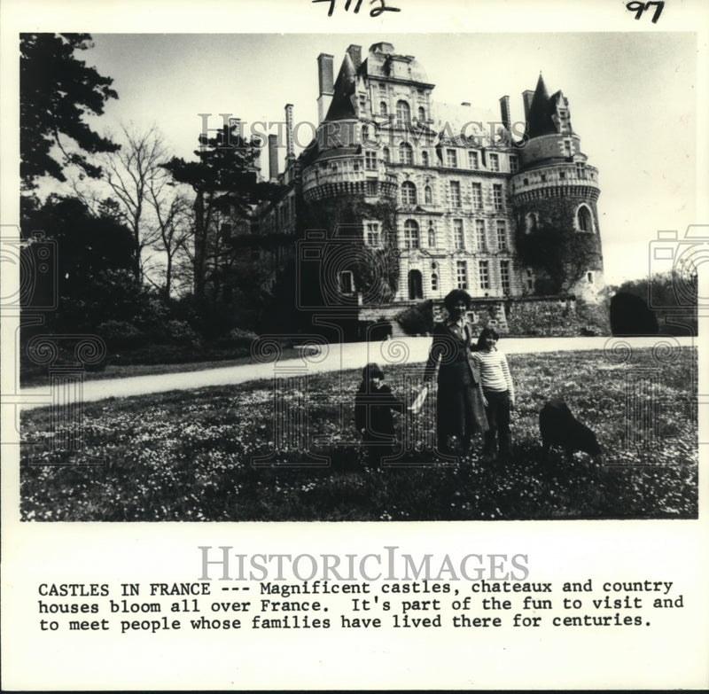 Load image into Gallery viewer, 1982 Press Photo Castle in France with descendants of century old families.
