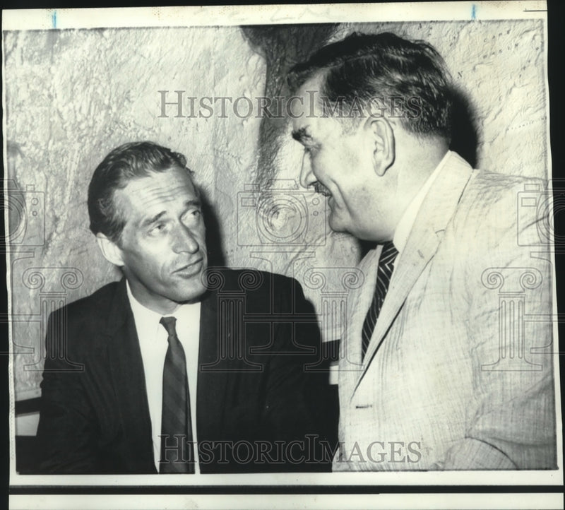 Load image into Gallery viewer, 1969 Press Photo John Foster &amp; Clement Zablocki at House Foreign Affairs hearing
