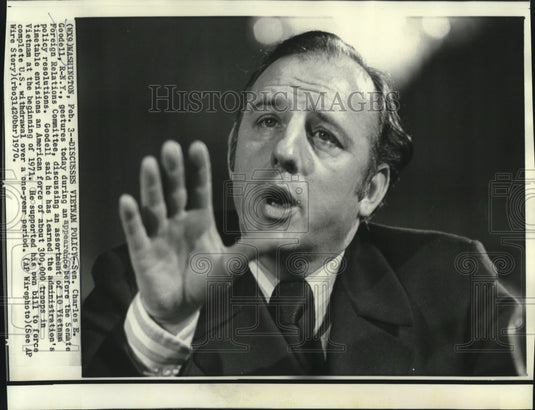 1970 Press Photo Sen. Charles Goodell at Senate Foreign Relations Committee