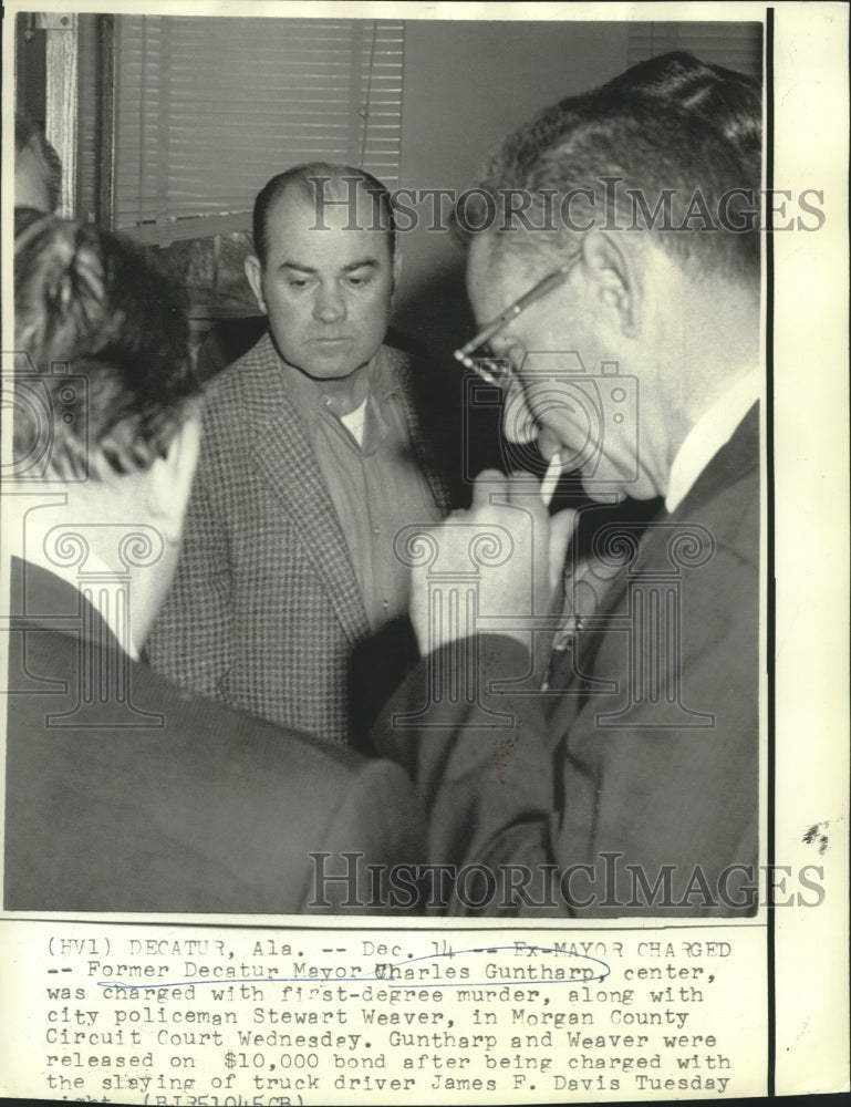 1972 Press Photo Former Decatur Mayor Charles Guntharp charged with murder