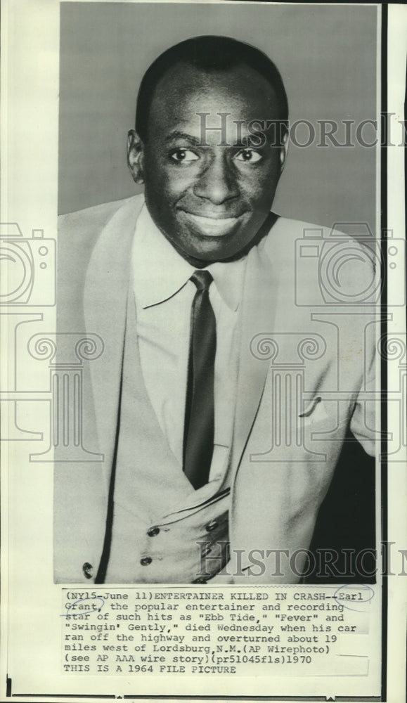 1964 Press Photo Ear Grant, popular entertainer and recording star - now04471