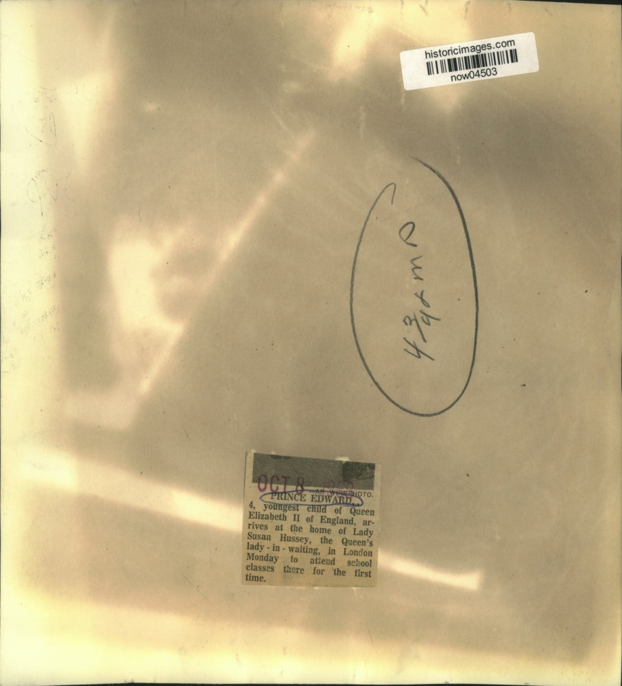 1968 Press Photo Prince Edward's first day of school - now04503