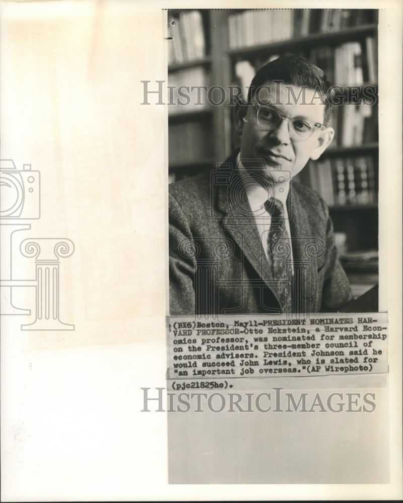 1964 Press Photo Otto Eckstein nominated as presidential adviser - now04560