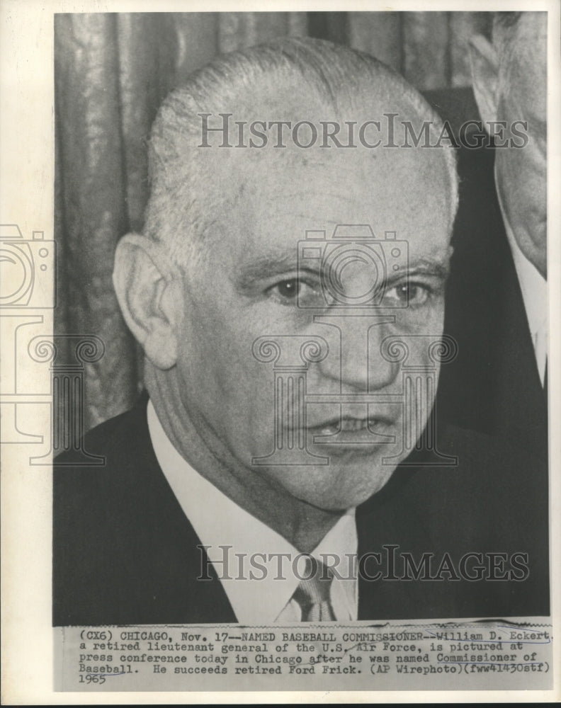 1965 Press Photo William Eckert named Baseball Commissioner - now04565