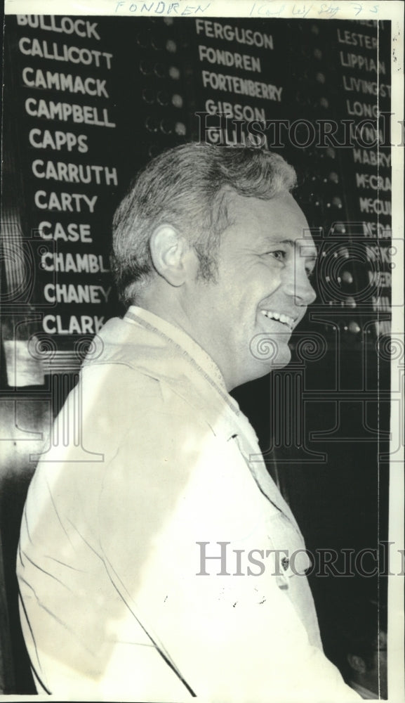 1972 Press Photo State Rep. Louis Fondren announced candidacy for U.S. Senate