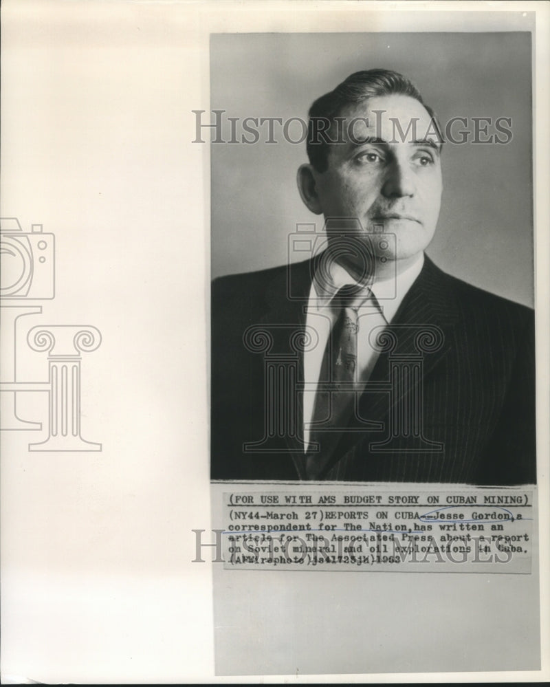 Load image into Gallery viewer, 1963 Press Photo The Nation correspondent Jesse Gordon reports on Cuban mining
