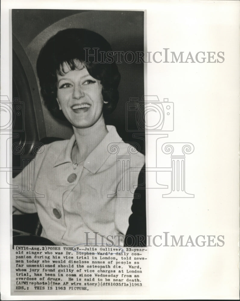 1963 Press Photo Singer, 23-year-old Julie Gulliver. - now05086