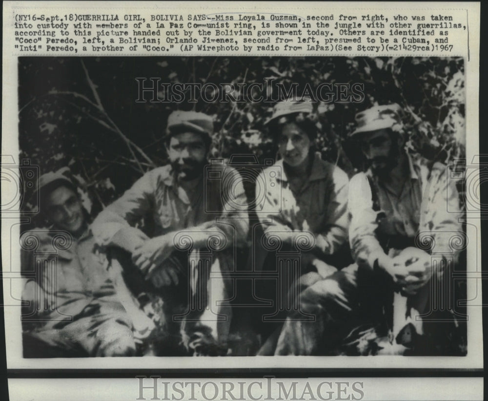 1967 Press Photo Loyalo Guzman &amp; other members of La Paz Communist ring