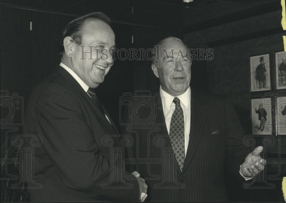 1986 Press Photo Federal Foreign Affairs Minister Genscher with George Shultz