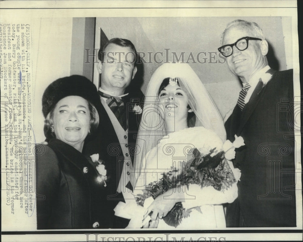 1967 Press Photo Michael Goldwater &amp; wife Constance shown with his parents