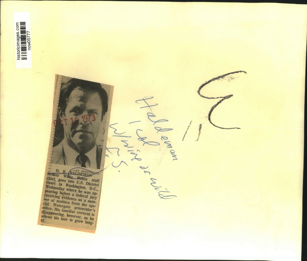 1973 Press Photo Former White House staff Chief Haldeman at US District Court
