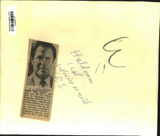 1973 Press Photo Former White House staff Chief Haldeman at US District Court