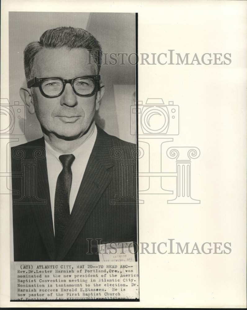 1964 Press Photo American Baptist Convention presidential nominee Dr. Harnish