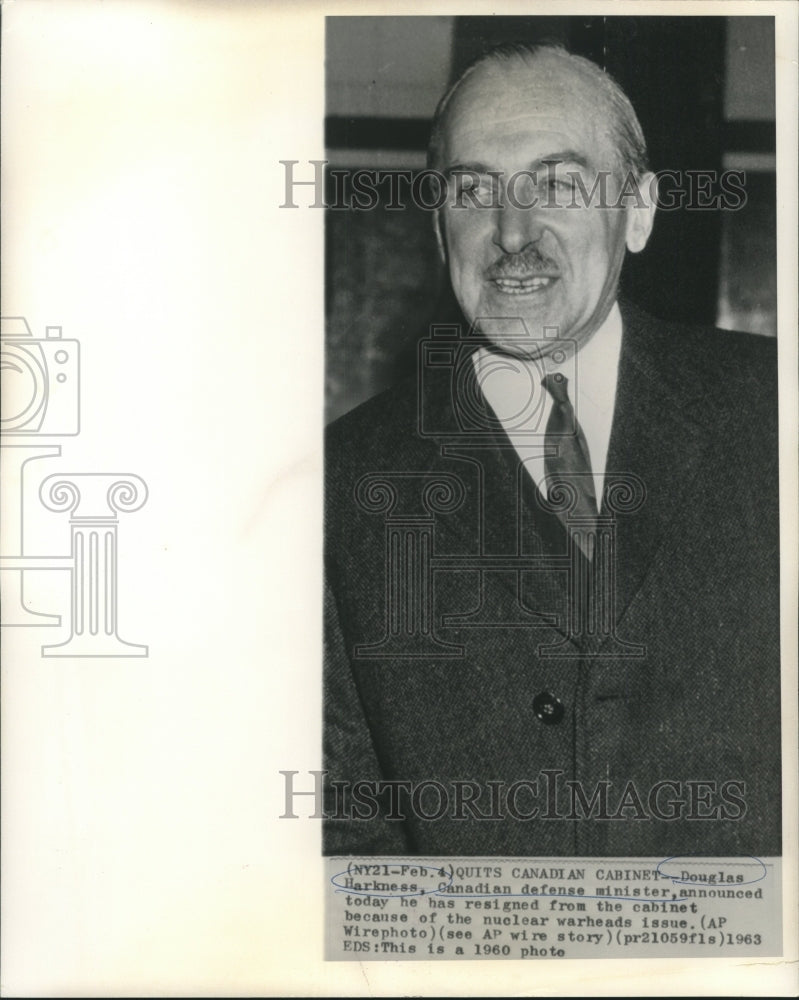 1960 Press Photo Canadian Defense Minister Douglas Harkness - now05864