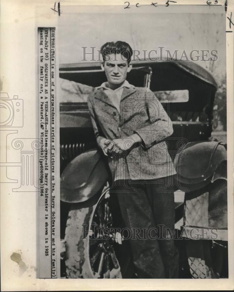 1925 Press Photo Senator Barry Goldwater as teenager in 1925. - now06526