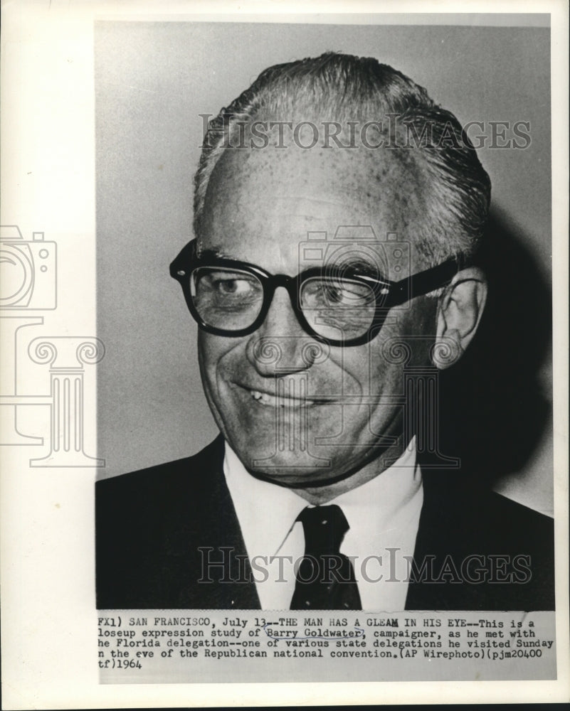 1964 Press Photo Senator Goldwater meets with Florida delegation - now06548