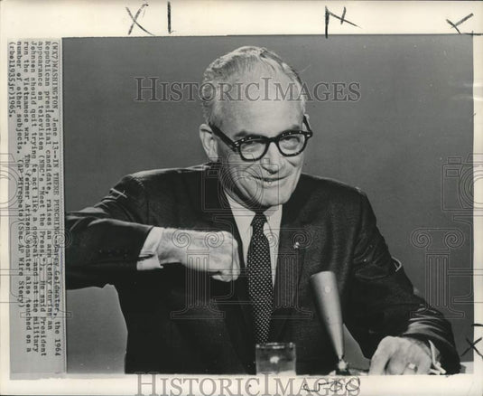 1965 Press Photo Barry Goldwater appears on NBC's "Meet the Press." - now06685