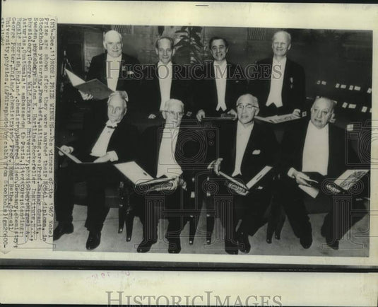 1967 Press Photo Haldan Hartline & other Nobel Prize winners in Stockholm