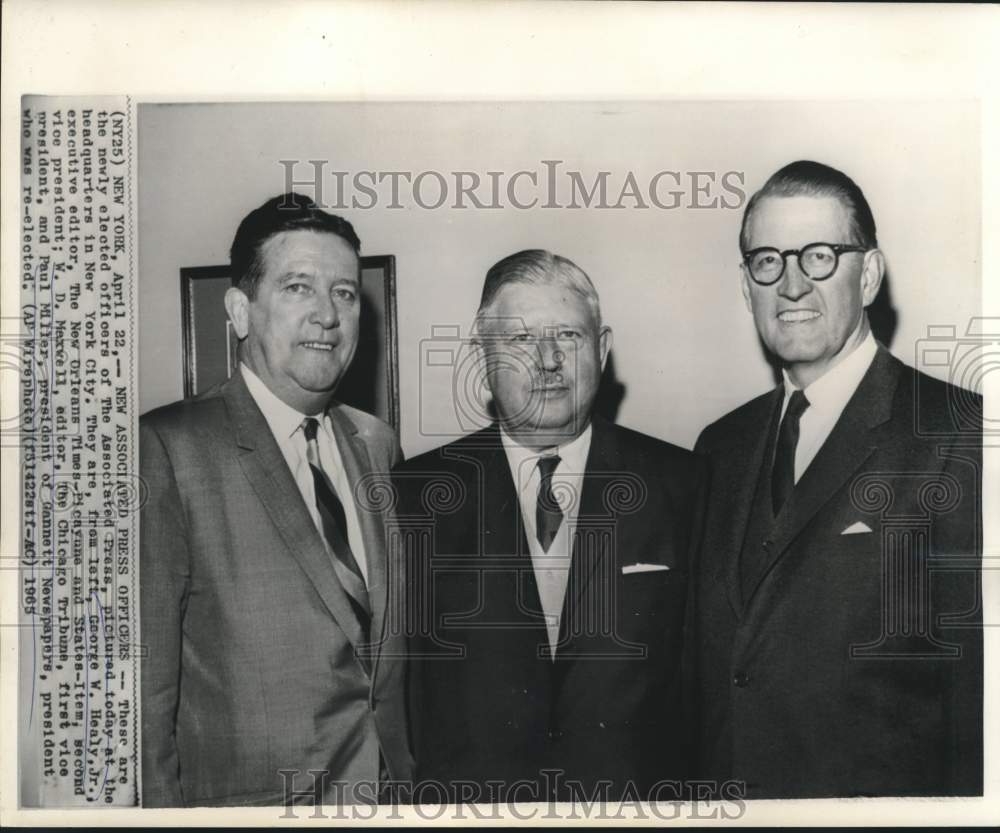 1965 Press Photo George Healy & other elected officers of The Associated Press