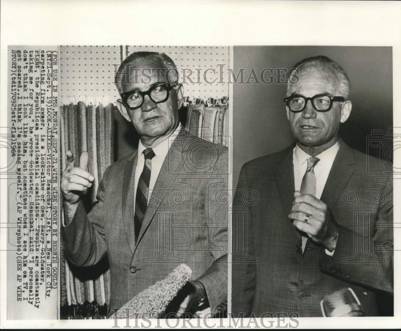 Load image into Gallery viewer, 1964 Press Photo Victor Henschel, New York, look-alike of Senator Goldwater
