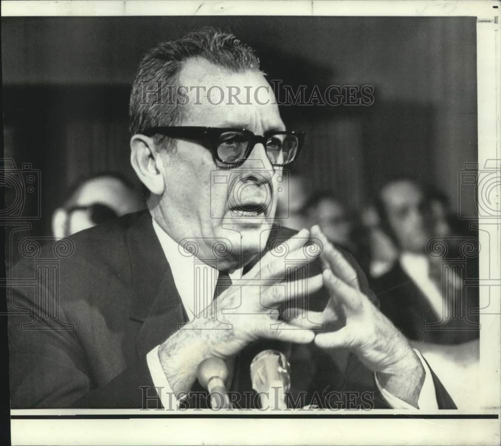 1970 Press Photo J.P. Hiltz, Chief rail industry negotiator - now08588
