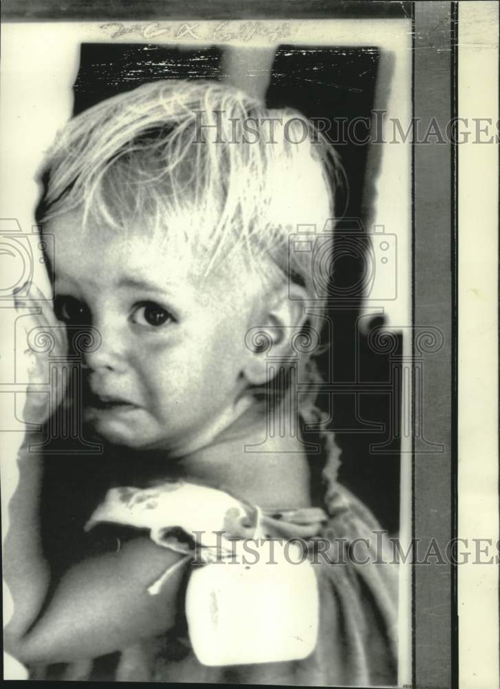 1974 Press Photo Cyprus refugee Daphne Hawkins, AP correspondent's daughter