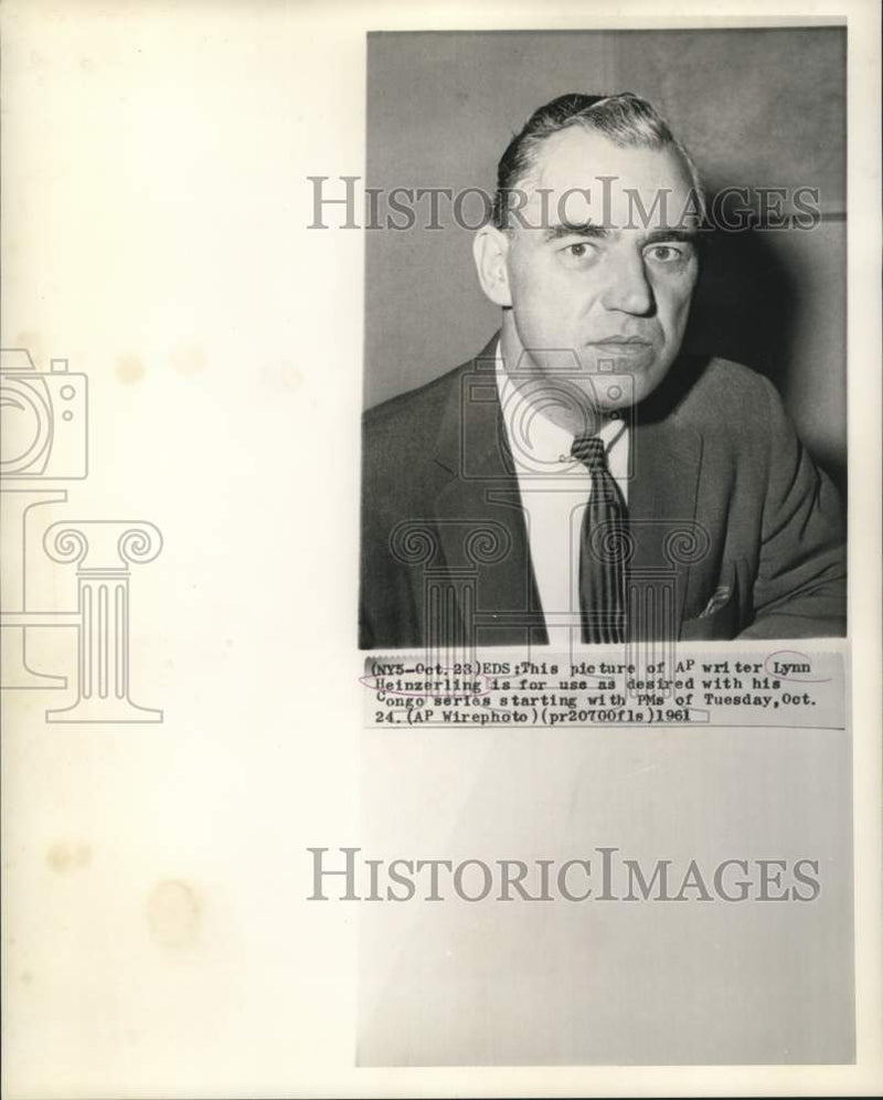 Load image into Gallery viewer, 1961 Press Photo Lynn Heinzerling, Associated Press writer
