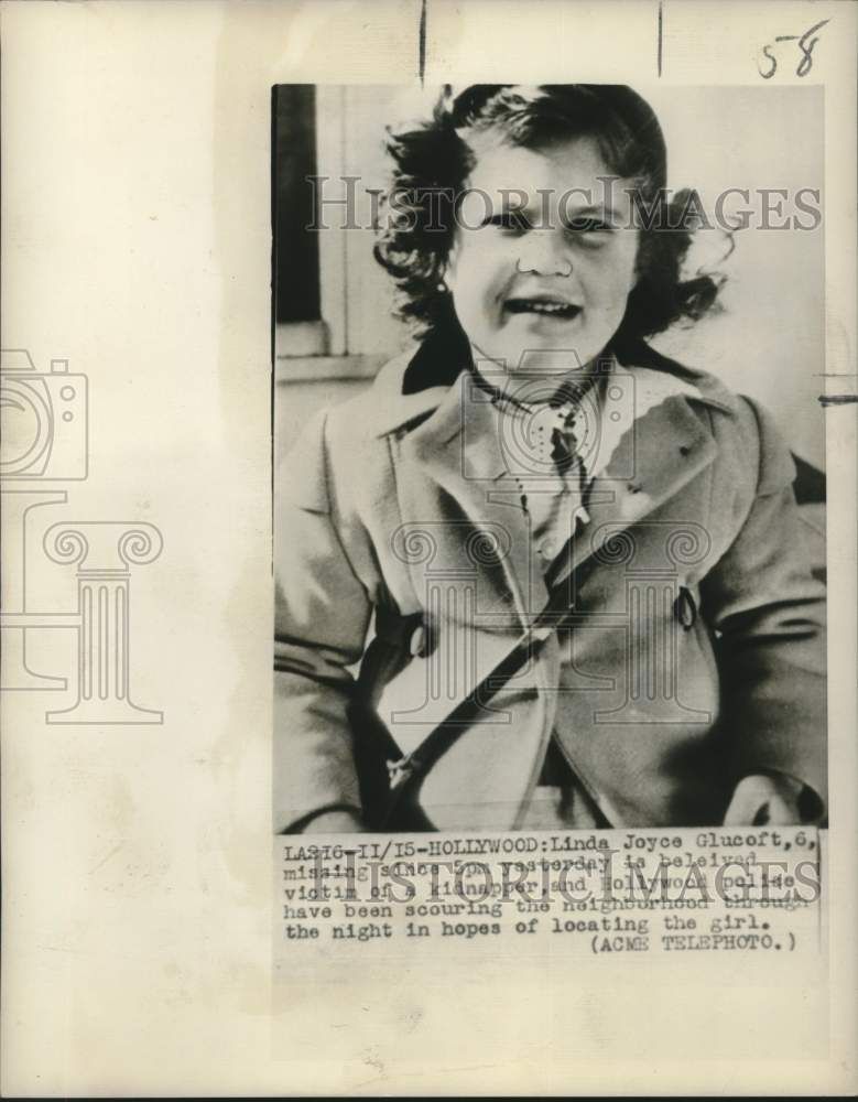 1949 Press Photo Linda Joyce Glucoft of Hollywood