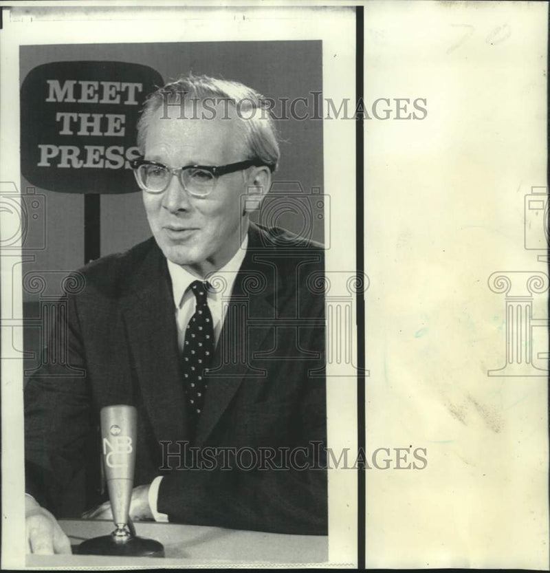 Load image into Gallery viewer, 1969 Press Photo Dr. Walter Heller, appears on NBC's "Meet the Press."

