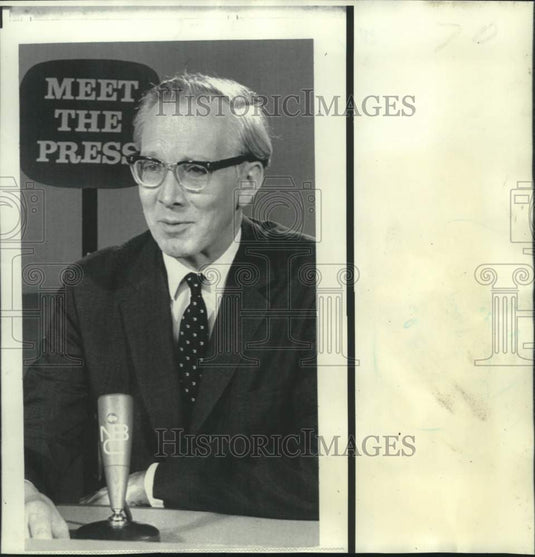 1969 Press Photo Dr. Walter Heller, appears on NBC's "Meet the Press."