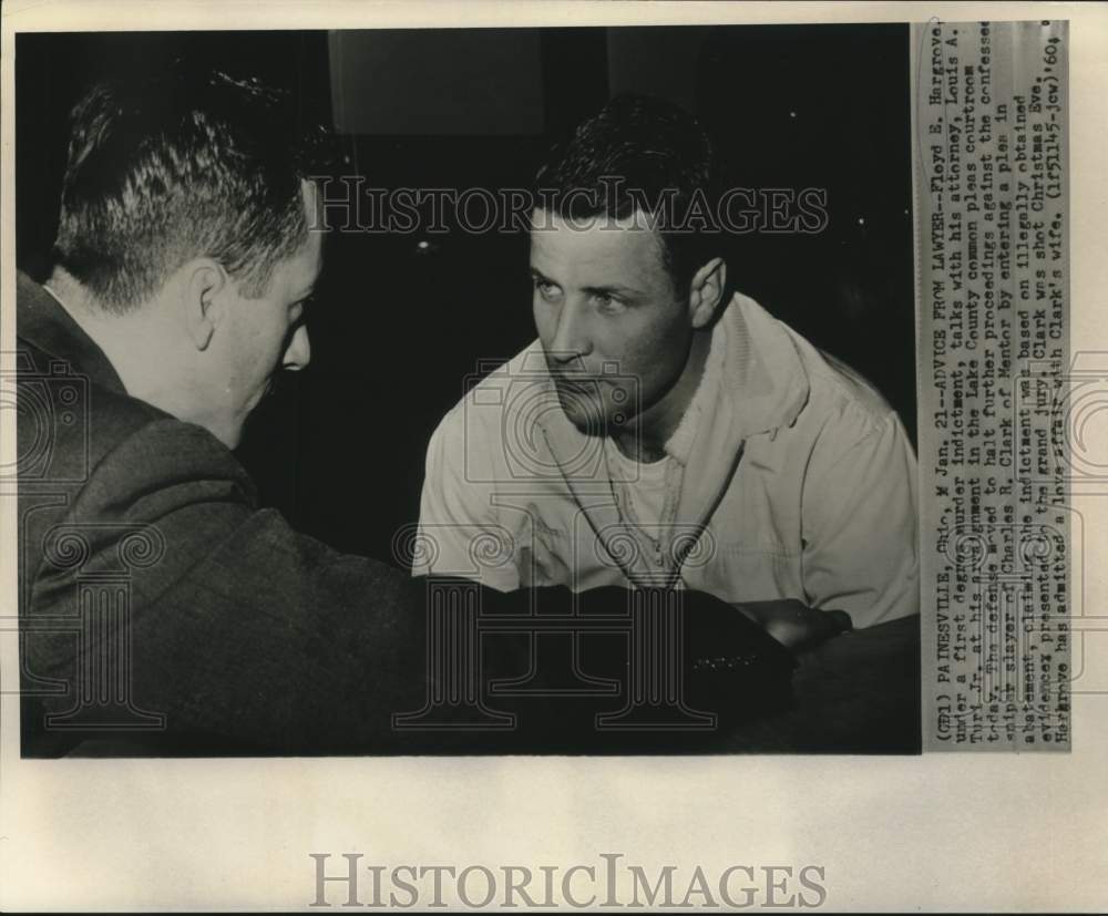 1960 Press Photo Floyd Hargrove &amp; attorney in Lake County common pleas court