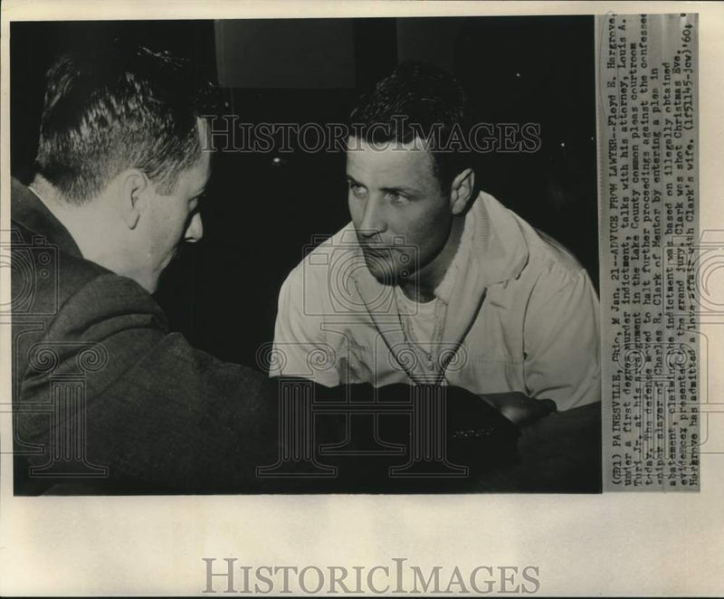 Load image into Gallery viewer, 1960 Press Photo Floyd Hargrove &amp; attorney in Lake County common pleas court
