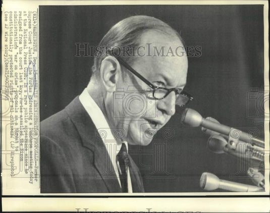 1969 Press Photo Former Justice Fortas at National Press Club luncheon